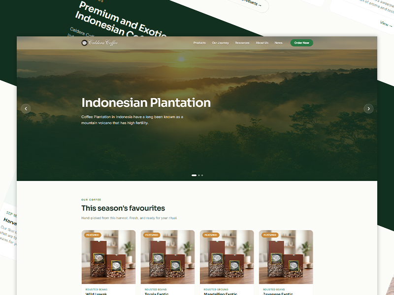 Caldera Coffee - Website